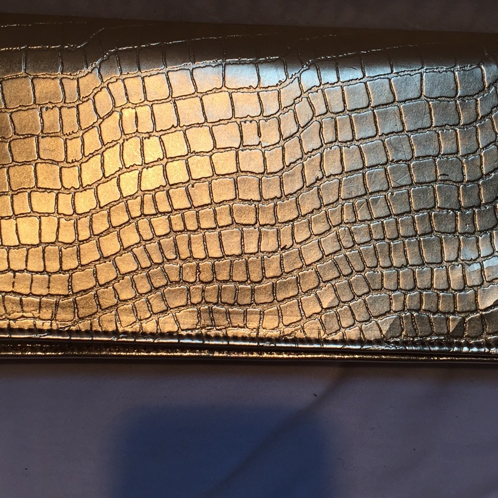 Gold plastic Clutch/ SlingEvenings Bag